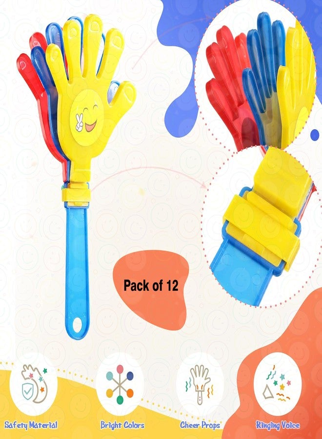 PRIMEFAIR Hand Clappers, Plastic Noise Makers, Party Favours in Mixed Colours Noisemakers Favors Concert Party Cheering Props Hands Clapping Toy (PACK OF 12) - Image 5